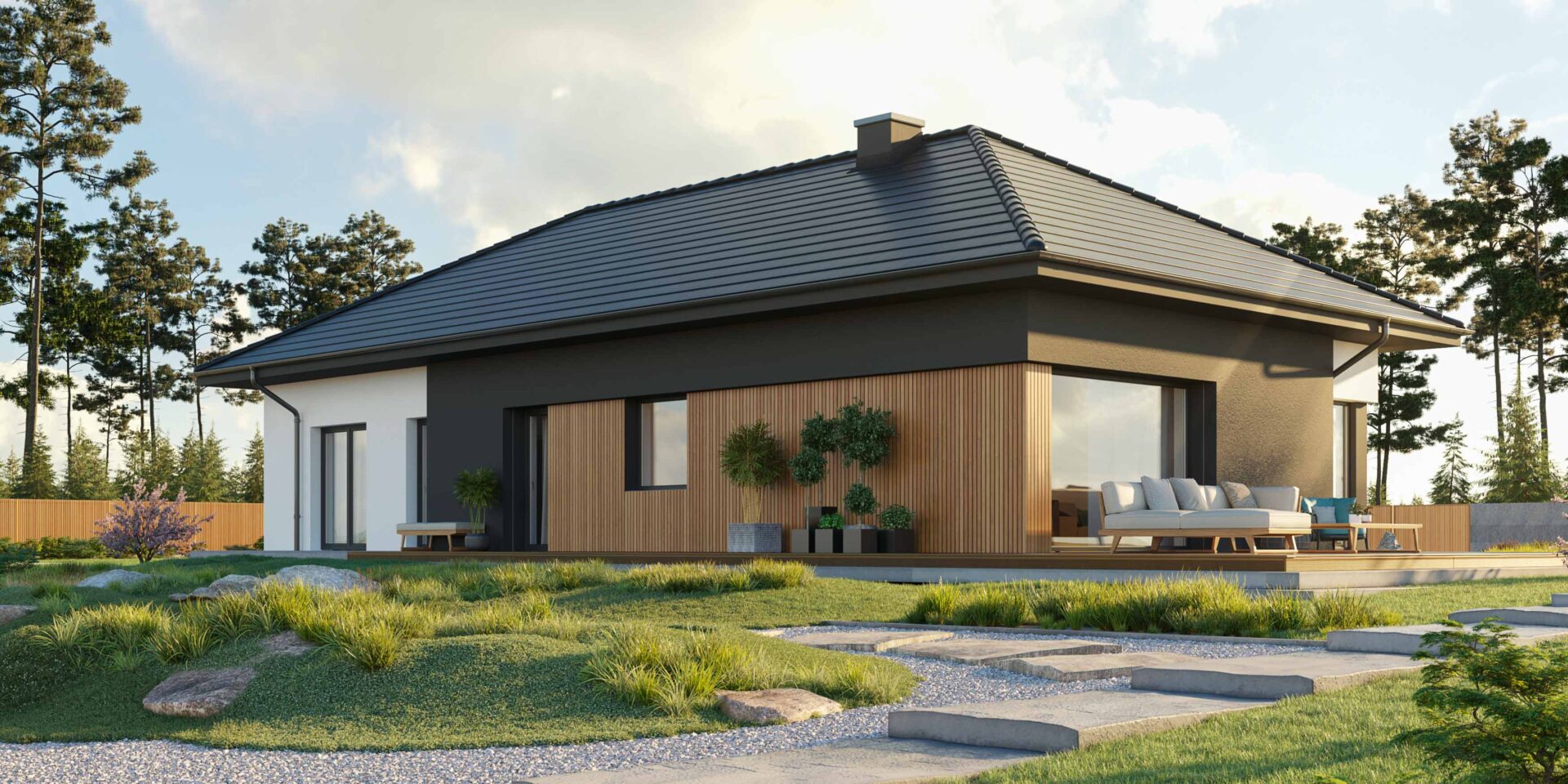 projekt domu parterowego